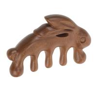 HOOWIFFY Pettine Massaggiante in Legno Ergonomico per Capelluto Denti Larghi, Strumento per Massaggi Tradizionale Thailandese, Portatile e Sicuro per Uso Quotidiano, per Rilassamento