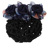 HOOWIFFY Pinza per Chioma Rete a Fiori e Metallo, Accessorio Elegante e Pratico per Mantenere i Chioma Raccolti in Occasioni Casual e Formali