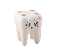 HOOWIFFY Porta Spazzolino da Denti in Plastico Beige Supporto per Rasoio, Organizer da Parete per Bagno e Negozio, Pratico e Compatto