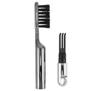 HOOWIFFY Pulitore per Pettini e Spazzole per Chioma in Abs Nero, Strumento Portatile per Rimuovere Polvere e Peli, Compatibile, per Casa e Viaggio