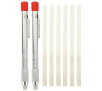 HOOWIFFY Set 2 Pezzi Portapenne in Pietra Saponaria con 6 Ricariche, Penna per Saldatura con Superficie Testurizzata, Marcatura su Acciaio e Alluminio per Lavori di Saldatura