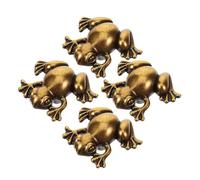 HOOWIFFY Set 4 Pomelli in Lega di Zinco a Forma di Rana per Armadio e Comò, Maniglie Classiche Facili da Installare per Decorazione Mobili