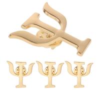 HOOWIFFY Set 4 Spille Lettera Greca Psi in Lega Oro, Accessori Decorativi Versatili per Professionisti della Psicologia, Ufficio e Scuola