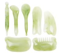 HOOWIFFY Set 7 Strumenti Gua Sha Stili multipli in Resina Artificiale Aumenta Circolazione Sanguigna e Collagene, Design Creativo per Massaggio Viso e Corpo per del Viso Stili multipli