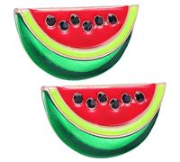 HOOWIFFY Spilla Cocomero in Lega Rossa, 2 Pezzi Accessori per Abbigliamento Chic e Pratici per Decorare Sciarpe a Feste e Occasioni Formali