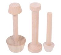 HOOWIFFY Stampo da Forno in Legno 3 Pezzi Mini Stampi per Crostatine, Doppia Testa e Set per Muffin, Accessorio Cucina per Dessert, Tè Pomeridiano e Banchetti