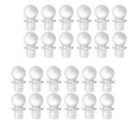HOOWIFFY Tappi per Bottiglia Tappi Multiuso Leggeri Set 24 in Vetro e Silicone per Bottiglie di Vino e Olio, Accessori per Cucina e Bar