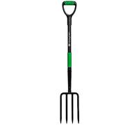 Hooyman Short Handle Digging Fork, Forca da scavo con Manico Corto Unisex, Nero/Verde