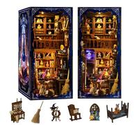 HooySprs, casa delle bambole per adulti, puzzle 3D in legno per adulti, con mobili e luce LED, libreria per Natale, compleanno, Halloween (pozione magica)