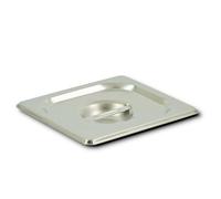 HOOZ GN 1/6 Coperchio senza incavo per il cucchiaio, Acciaio inossidabile, Coperchio per contenitori Gastronorm per alimenti, Coperchio per contenitori Gastro resistente al calore