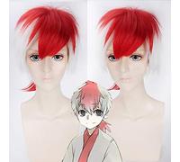 Hoozuki No Reitetsu Cosplay corto Pesce rosso Disegno Parrucca Persone Parrucca rossa bianca sintetica Soffici capelli per uomo Parrucche in costume di Halloween PL-326