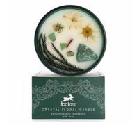 Hop Hare Candela Profumata Jade Crystal Menta con Stoppino In Legno, 22h