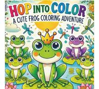 Hop Into Color: A Cute Frog Coloring Adventure: A Fun and Easy Coloring Book for Kids Ages 4 And Up Featuring Adorable Frog's True Big Bold Lined art