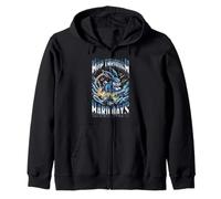 Hop Through the Hard Days Coniglio Cosmic Motivation Storm Felpa con Cappuccio