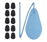 Hopbucan 10 pezzi in gomma per sassofono soprano, per clarinetto, per bocca, con panno per la pulizia, colore nero