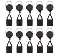 Hopbucan 10 Pezzi nel Silicone Porta Accendino Clip Copertura Protettiva Accendino Accessori per Fumatori con Retrattile (nero)