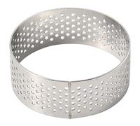 Hopbucan Confezione da 10 Anelli per Torta in Acciaio Inossidabile da 5 Cm, per Mousse per Torta Perforato Resistente al, Strumenti per Ciambelle per Cottura Ad Rotondo