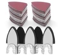 Hopbucan Kit di Tamponi per Levigatura per Utensili Oscillanti da 130 Pezzi, Tamponi per Levigatura da 5 Pezzi e Sostituzione di Accessori per Levigatura Multiutensile con Carta Vetrata da 125 Pezzi