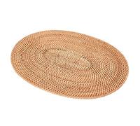 Hopbucan Tovagliette Intrecciate nel Rattan Tovagliette Ovali Rotonde Tovaglietta Antiscivolo Resistente al Tovaglietta Multiuso Naturale 30X40Cm