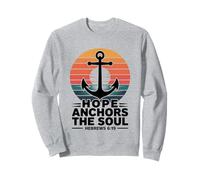 Hope Anchors The Soul Ebrei 6:19 Versetto della Bibbia Cristiano Felpa