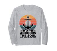 Hope Anchors The Soul Ebrei 6:19 Versetto della Bibbia Cristiano Maglia a Manica