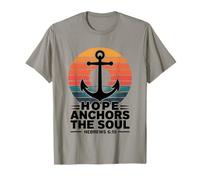 Hope Anchors The Soul Ebrei 6:19 Versetto della Bibbia Cristiano Maglietta