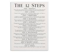 Hope and Healing Quotes Canvas Art Inspirational Poster for Overcoming Challenges and Finding Peace Home Decor (Framed,12x18inch(30x45cm))