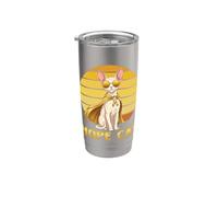 Hope Cat Cornish Rex nastro giallo supporto per il cancro infantile Bicchiere termico in acciaio inox doppia parete