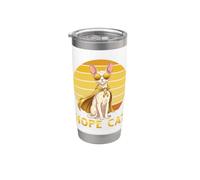Hope Cat Cornish Rex nastro giallo supporto per il cancro infantile Bicchiere termico in acciaio inox doppia parete