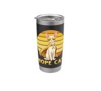 Hope Cat Cornish Rex nastro giallo supporto per il cancro infantile Bicchiere termico in acciaio inox doppia parete