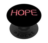HOPE - Christian Faith Candy Cane Red & White Christmas PopSockets PopGrip Adesivo