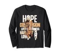 Hope Compassion Loving-Kindness Harmony Love Walk for Peace Maglia a Manica