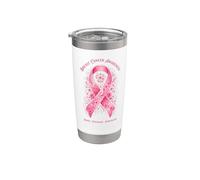 Hope Courage Strength - Nastro rosa per la consapevolezza Bicchiere termico in acciaio inox doppia parete