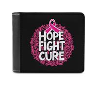 Hope Fight - Portafogli stampati contro il cancro al seno, con scomparti multipli per carte di credito, per uomini e donne