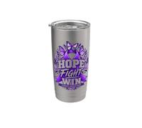 Hope Fight Win Memory Support Alzheimer Consapevolezza Viola Bicchiere termico in acciaio inox doppia parete