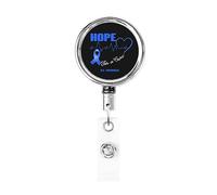 Hope for A Cure ALS Awareness Bobina porta badge in metallo per impieghi gravosi, porta badge retrattile con clip da cintura per porta badge identificativo per chiave Insegnante dipendente
