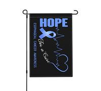 Hope For A Cure Bandiere da giardino per la consapevolezza del cancro esofageo, 30,5 x 45,7 cm, doppia faccia, bandiera da giardino, per casa, prato, patio, decorazioni, vacanze, stagionali, all'apert