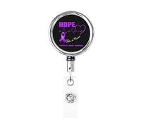 Hope for A Cure Consapevolezza del cancro ai testicoli Bobina porta badge in metallo resistente, porta badge retrattile con clip da cintura per porta badge identificativo dipendente Insegnante