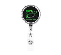 Hope for A Cure Consapevolezza della distrofia muscolare Bobina porta badge in metallo resistente, porta badge retrattile con clip da cintura per porta badge identificativo dipendente Insegnante