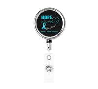 Hope for A Cure Fragile X Syndrome Consapevolezza Bobina porta badge in metallo resistente, porta badge retrattile con clip da cintura per portachiavi Porta badge Impiegato Insegnante