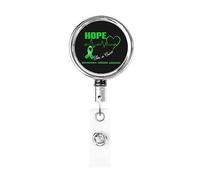 Hope for A Cure Non Hodgkins Lymphoma Awareness Bobina porta badge in metallo resistente, porta badge retrattile con clip da cintura per portachiavi Impiegato Insegnante
