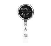 Hope for A CureAwareness Bobina porta badge in metallo per impieghi gravosi, porta badge retrattile con clip da cintura per porta badge identificativo per chiave Insegnante dipendente