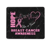 Hope for A Curing Breast Cancer Awareness Tappetino Mouse Antiscivolo Mousepad Portatile Tappetini per Il Mouse per Lavoro Gioco Casa 25X30Cm