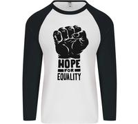 Hope For Equality Black Lives Matter LGBT Uomo L/S Baseball T-Shirt