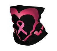Hope & Love Breast Cancer Awareness Decorazione Facciale Multiuso Ghetta da Collo Elastico Bandana per Uomo Donna Motocicletta 26X30CM
