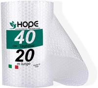 Hope Pluriball Imballaggio 40Cm X 20M Imballaggio per Spedizioni E Carta Imballa