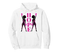 Hope Pray Cancro al Seno Nastro Rosa Ragazza Nera Melanina Donne Felpa con Cappuccio