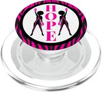 Hope Pray Cancro Al Seno Nastro Rosa Ragazza Nera Melanina Donne PopSockets PopGrip per MagSafe