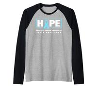 Hope Prostate Cancer - Azzurro, Consapevolezza del Cancro alla prostata Maglia con Maniche Raglan