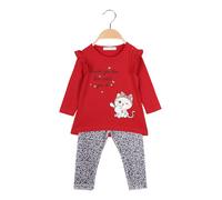 Hope Star Completo da neonata 2 pezzi con maglietta e leggins cuori in velluto -